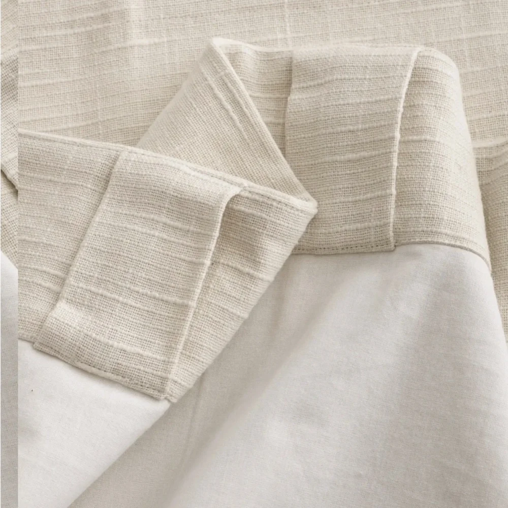 Quince Sheer Textured Ivory Curtain Single Panel